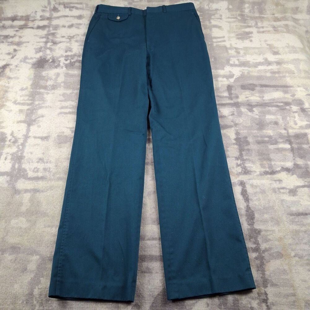 Vintage Lands End Trousers Pants Green Made in USA Direct 32x33
